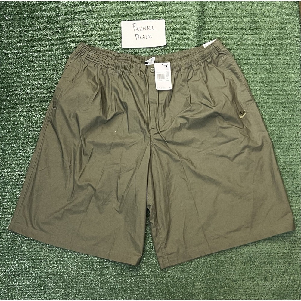 Nike Club Woven 13" Shorts Oversized Fit Olive Green Men's Size 2XL HJ2540-222